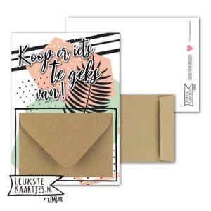 Geldkaart met mini Envelopje -> Boys & Girls - No: 12 (Koop iets te geks-Blad Strepen)^
