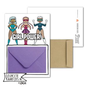 Geldkaart met mini Envelopje -> Boys & Girls - No: 03 (Girl Power-paars)^