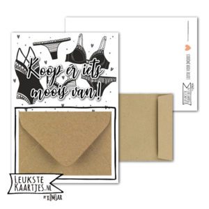Geldkaart met mini Envelopje -> Boys & Girls - No: 08 (Koop iets te geks-Lingerie)^