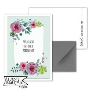 Kaart Rouw + envelop -> No: 1 (Bloemen, Pioenrozen) - Afbeelding 2
