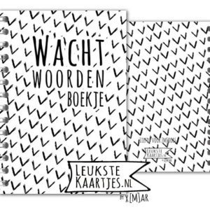 Wachtwoordenboekje - Patroon No:01 (Wachtwoordenboekje - Driehoekige pijlen, zwart/wit)