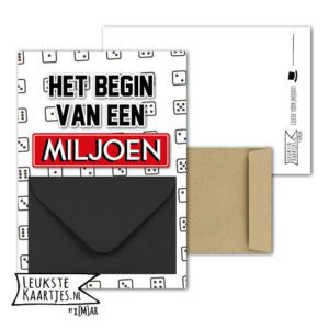 Geldkaart met mini Envelopje -> Games - No: 2 (Begin van miljoen-Dobbelsteen-Monopoly)^