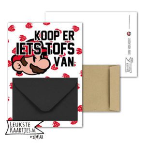 Geldkaart met mini Envelopje -> Games - No: 5 (Koop iets Tofs-Super Mario-rood)^