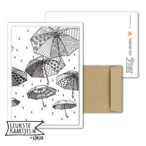 Kaart Steun -> Medeleven - Nr 7 (Paraplu-zwart-wit)