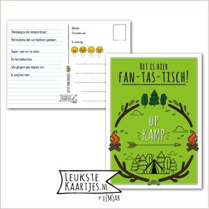 Kaart Op Kamp -> Kaarten Mee - No: 01 - 1 /1 (Fan-tas-tisch op Kamp-Groen)