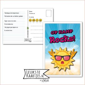 Kaart Op Kamp -> Kaarten Mee - No: 06 -2 /1 (Op Kamp Rocks - Zon-Roze)