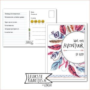 Kaart Op Kamp -> Kaarten Mee - No: 10 /2 (Wat een Avontuur op kamp - veren-BoHo)