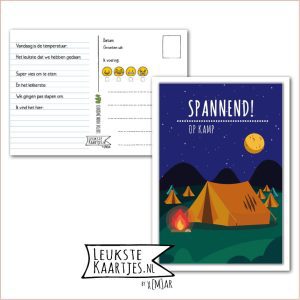 Kaart Op Kamp -> Kaarten Mee - No: 03 /1 (Spannend! op kamp - Tent-kampvuur-Blauw)