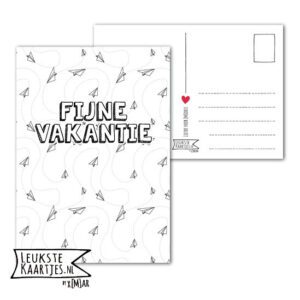 Kaart Vakantie tijd - No: 02 (Papieren-Vliegtuigen)