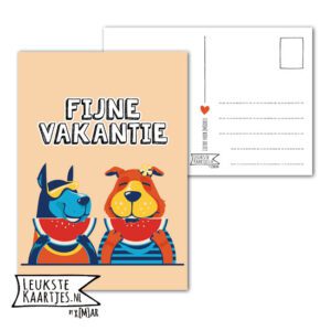 Kaart Vakantie tijd - No: 12 (Honden-Meloen)