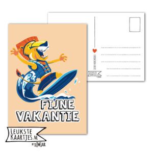 Kaart Vakantie tijd - No: 13 (Leeuw-Surfplank)