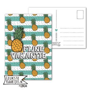 Kaart Vakantie tijd - No: 08 (Ananas-strepen)