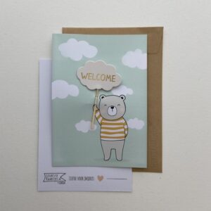 Kaartkadootjes -> Baby - Wolkje op stokje