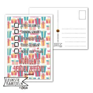 Kaart Sinterklaas -> Checklist - No: 02 (Schoen zetten-gekleurde-kadootjes)