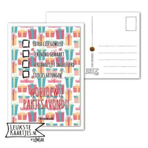 Kaart Sinterklaas -> Checklist - No: 04 (Pakjesavond-gekleurde-pakjes)