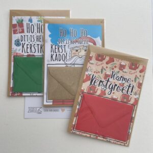 Kerst - GeldKaarten - Kaart voor Kadobon / Giftcard