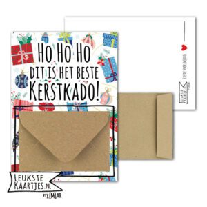 Geldkaart met mini Envelopje -> Kerst - No: 04 (Kadootjes-HoHoHo Dit is het Beste KerstKado)^
