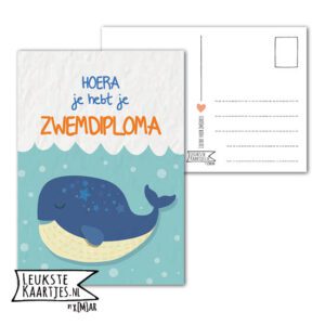 Kaart Zwemdiploma -> Nr 05 (Hoera-Walvis)