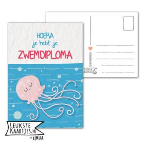 Kaart Zwemdiploma -> Nr 06 (Hoera-Kwal)
