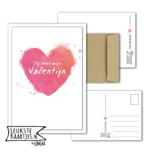 Kaart Liefde -> Nr 10 (Mijn Valentijn-Hart-Watercolor)