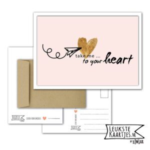 Kaart Liefde -> Nr 11 (Take me-Hart-Papieren vliegtuig)