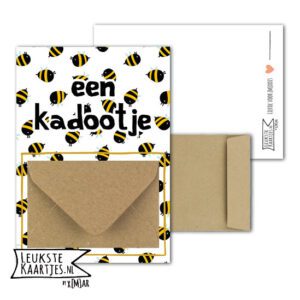 Geldkaart met mini Envelopje -> Kadootje - No:15 (Bijtjes-veel)^