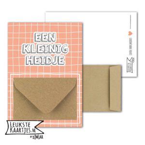 Geldkaart met mini Envelopje -> Zakcentje - No:01-1 (Ruit-roze-kleinigheidje)^