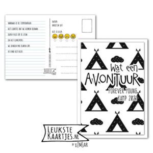 Kaart Op Kamp -> Forever Young No: 12 – 2 (Avontuur-Tenten-zwart/wit – 2023)