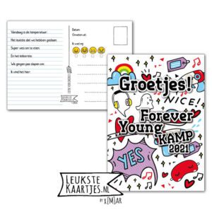 Kaart Op Kamp -> Forever Young No: 15 – 3 (Groetjes-Stickers-Yes – 2023)