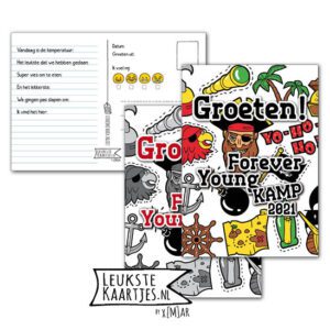 Kaart Op Kamp -> Forever Young No: 22 – 3 (Piraat-Gekleurd-zwart/wit – 2023)