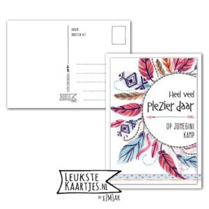 Kaart Op Kamp -> JoMeGiNi - Thuisblijvers No: 13 /2-4 (Veel Plezier Daar-Veren)