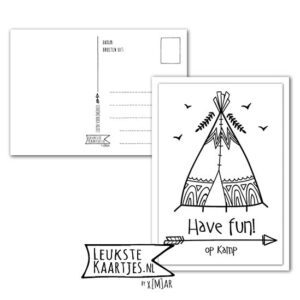 Kaart Op Kamp -> Thuisblijvers No: 11 /2 (Have Fun-Tippie-zwart/wit)