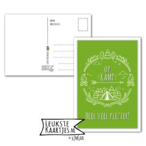 Kaart Op Kamp -> Thuisblijvers No: 04 -1 /1 (Op Kamp-Veel plezier-Groen)