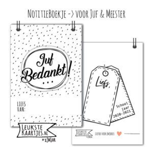 NotitieBoekje -> Juf/Meester No:06 (Juf Bedankt-Stippen)