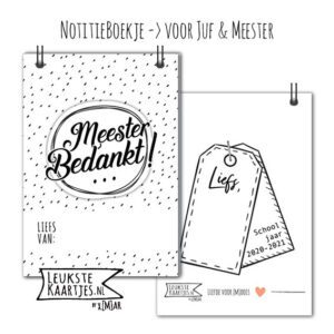 NotitieBoekje -> Juf/Meester No:07 (Meester Bedankt-Stippen)