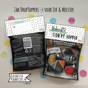 Zak Drop-Toppers -> Juf & Meester - No:03 (Het zit DR'P-Topper-Driehoekjes) - Afbeelding 2