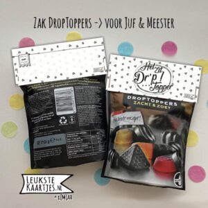Zak Drop-Toppers -> Juf & Meester - No:09 (Het zit DR'P-Topper-Frame-Driehoekjes) - Afbeelding 2