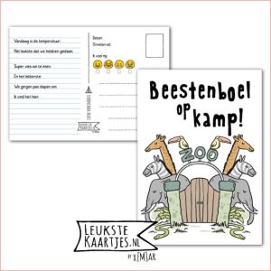 Kaart Op Kamp -> Kaarten Mee - No: 30 /4 (Beestenboel op kamp - Dieren bij Zoo poort)