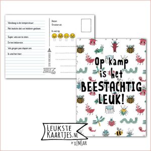 Kaart Op Kamp -> Kaarten Mee - No: 37 /4 (Op kamp is het Beestachtig leuk! - Insecten-Beestjes)