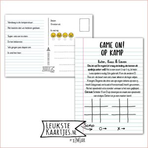 Kaart Op Kamp -> Kaarten Mee - No: 39 /4 (Game on! Op kamp -  Spelletje Boter-Kaas-Eieren)