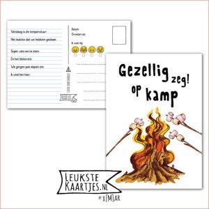 Kaart Op Kamp -> Kaarten Mee - No: 42 /4 (Gezellig zeg! Kampvuur met marshmallows)