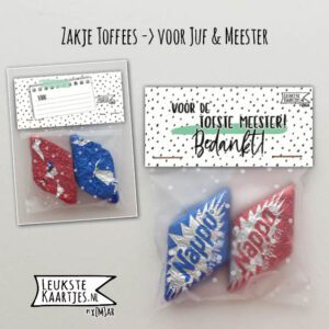 Zakje Toffees -> Juf & Meester - No:03 (Tofste Juf/Meester/Schooljaar-Nougat-Stippels) - Afbeelding 3