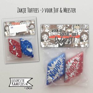 Zakje Toffees -> Juf & Meester - No:02 (Tofste Juf/Meester/Schooljaar-Nougat-Mensen) - Afbeelding 2