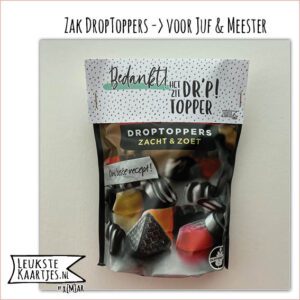Zak Drop-Toppers -> Juf & Meester - No:05 (Het zit DR'P-Topper-Stippeltjes)