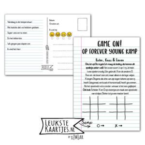 Kaart Op Kamp -> Forever Young No: 39 β 4 (Spelletje Boter-Kaas-Eieren)