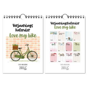 Kalender -> Verjaardag - Fiets (Love my bike, A5 - 21x14,8 cm)