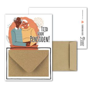 Geldkaart met mini Envelopje -> Pensioen - No: 03 (Man en vrouw samen)