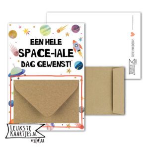 Geldkaart met mini Envelopje -> Kids - No: 13 (SPACE-IALE dag)