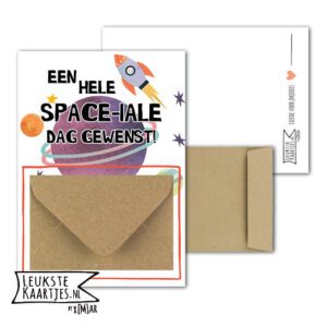 Geldkaart met mini Envelopje -> Kids - No: 16 (SPACE-IALE dag)