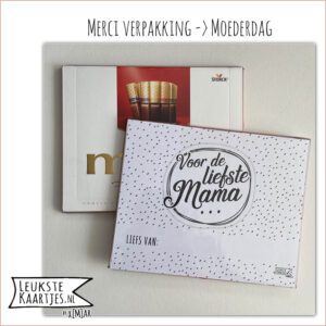 Merci Chocolade -> Moederdag - No:05 (Liefste mama-Cirkel-Kleine Dots-Zwart/Wit streep)^